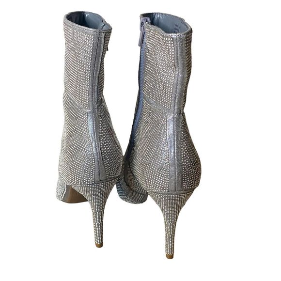 Andiamo Atrendy Rhinestone Encrusted Bootie with Silver Crystals - Picture 2 of 10